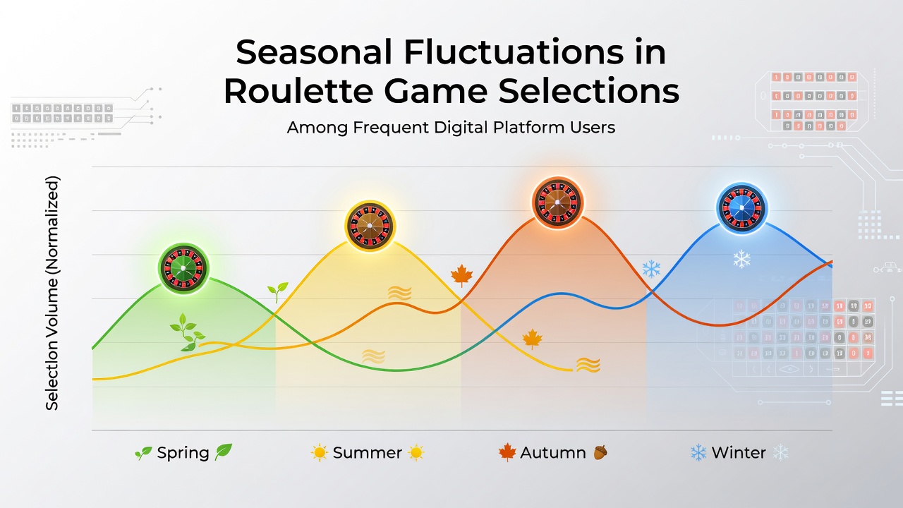 Digital roulette interface displaying seasonal betting trends on a popular online gaming platform